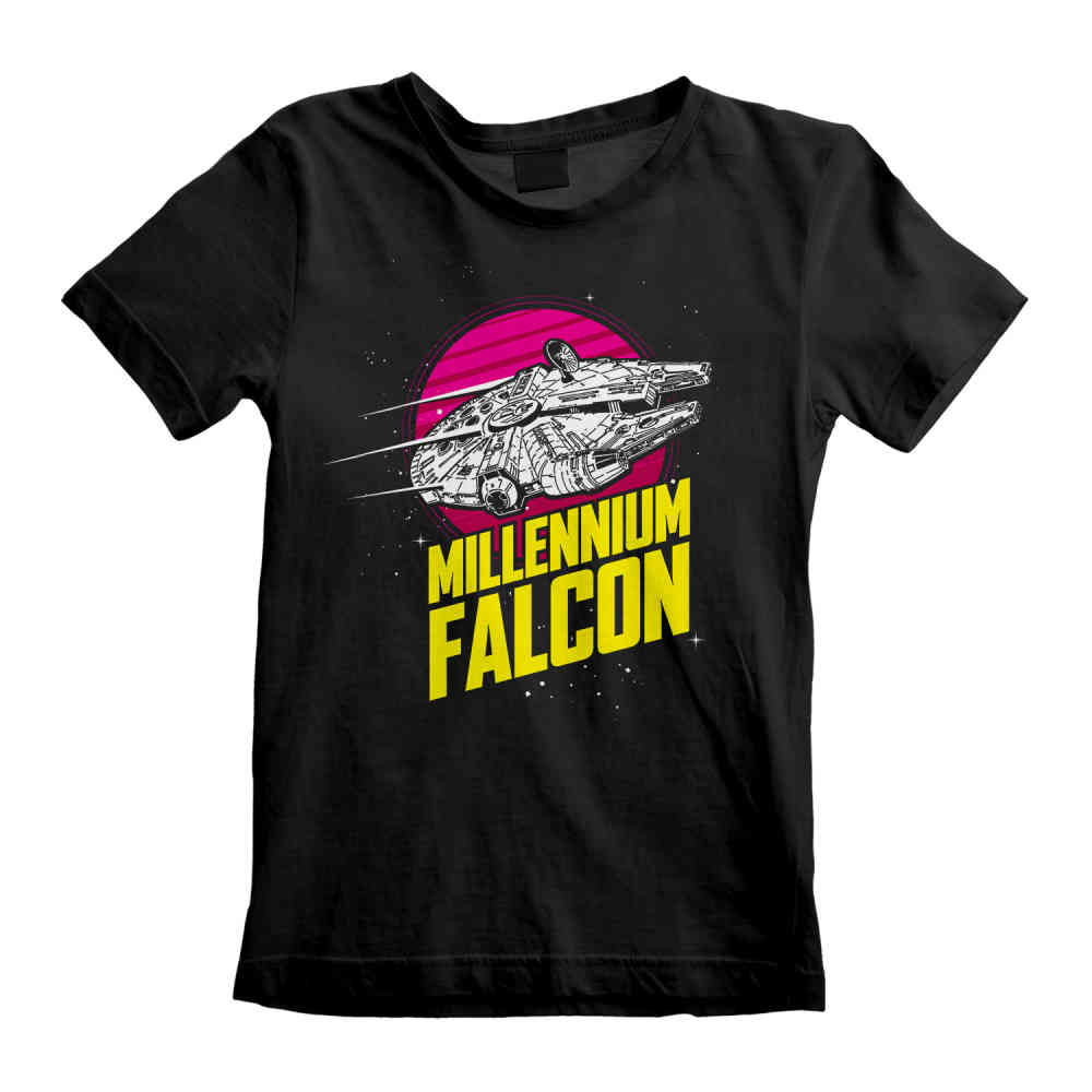 Disney Star Wars - Millennium Falcon Circle Kinder T-shirt - Zwart